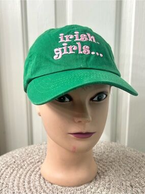 Notre Dame Irish Girls Zyphyr NCAA Hat Adjustable Strap Green Pink